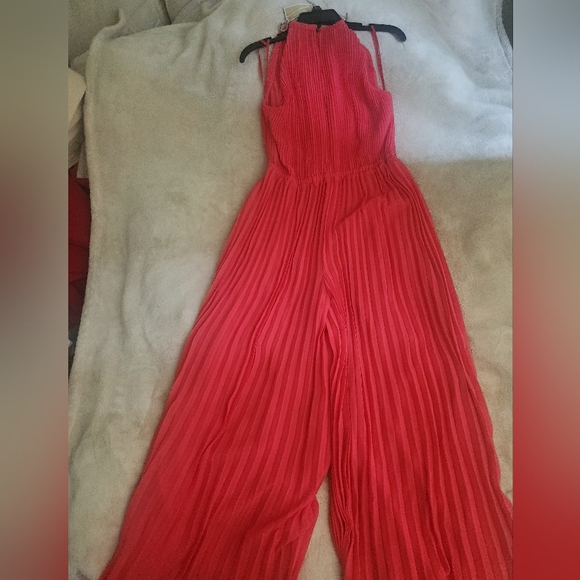 Michael kors sleeveless halterneck pleated jumpsuit coralBNWT NO LOW BALLING!!